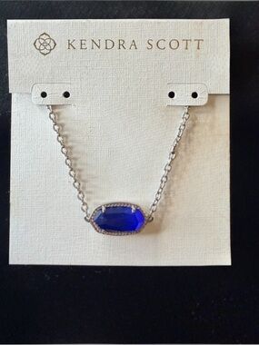 Kendra Scott Cobalt Blue Silver Chain Bracelet